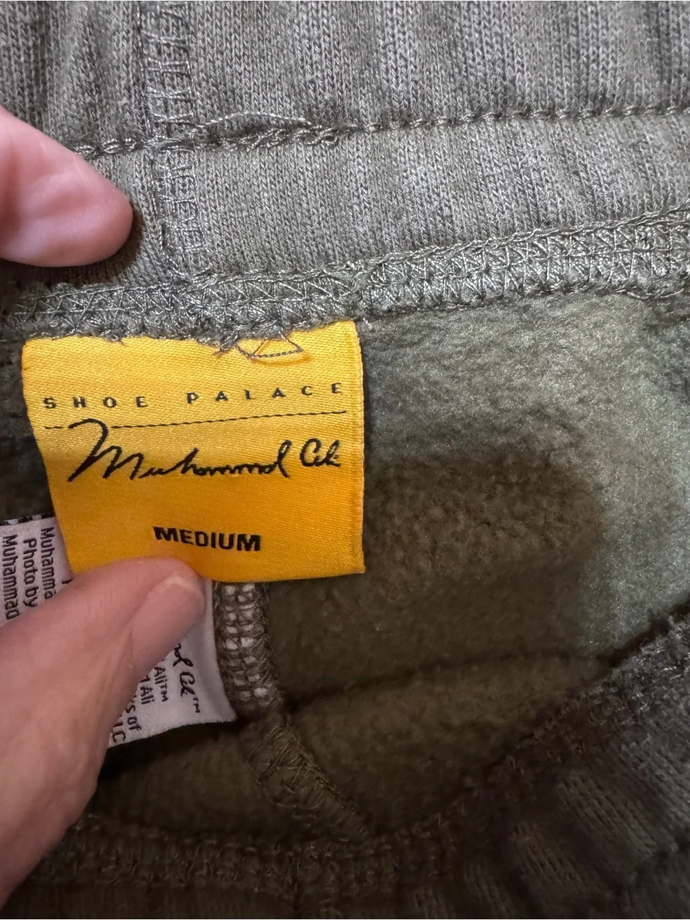 Shoe Palace Muhammad Ali Men’s Army Green Fleece Joggers Size Medium